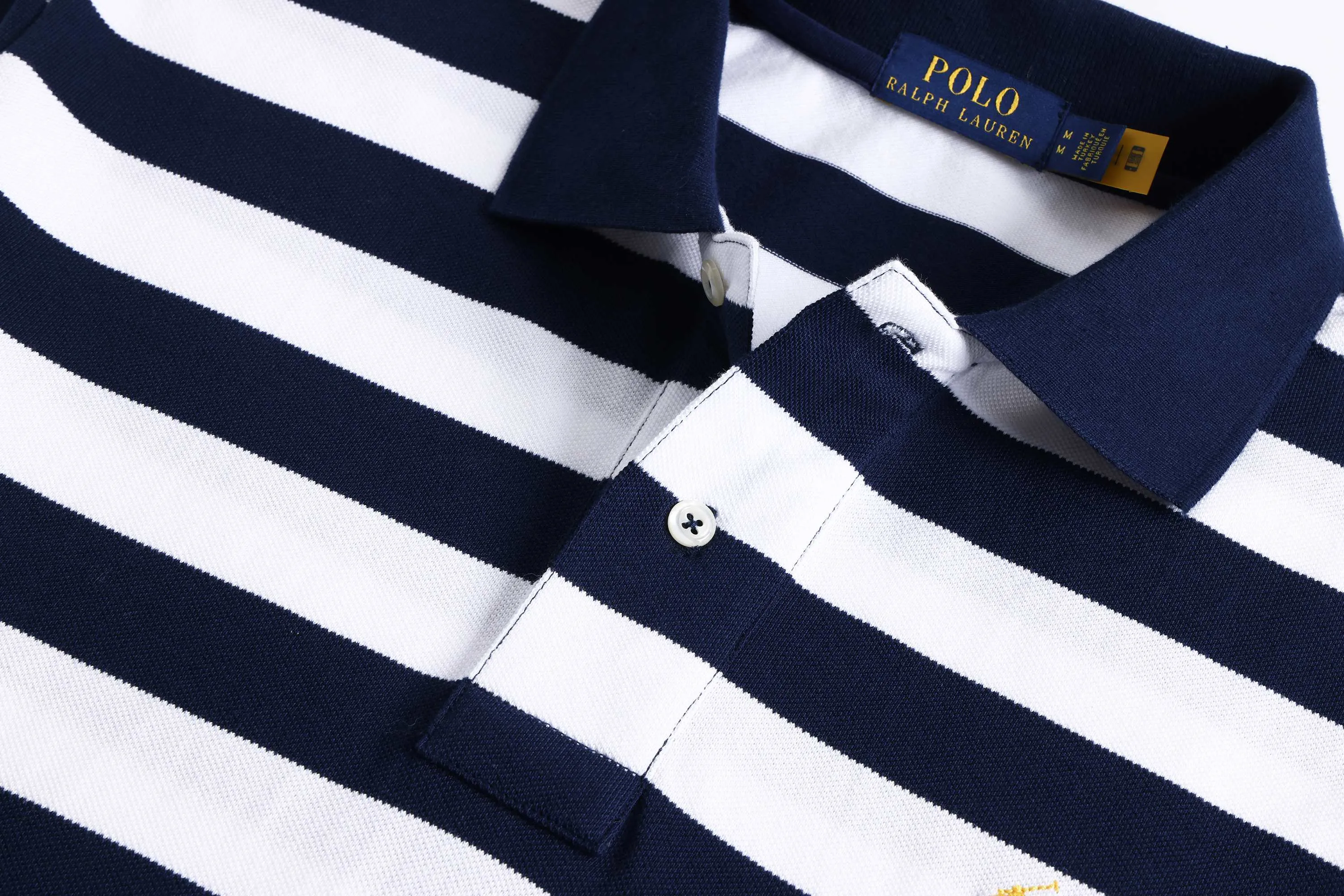 P190 Item No.: 8501 Paul polo small label thick striped polo shirt short-sleeved (pure cotton) Size: S-XXL